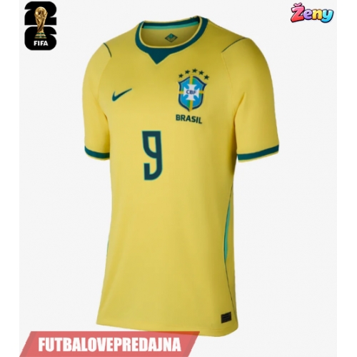 Lacne Ženy Futbalové dres Brazília Matheus Cunha #9 MS 2026 Krátky Rukáv - Domáci